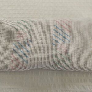 Vintage Baby Morgan Cozy Bear Pastel Blanket Thermal Waffle Weave‎ Security EUC